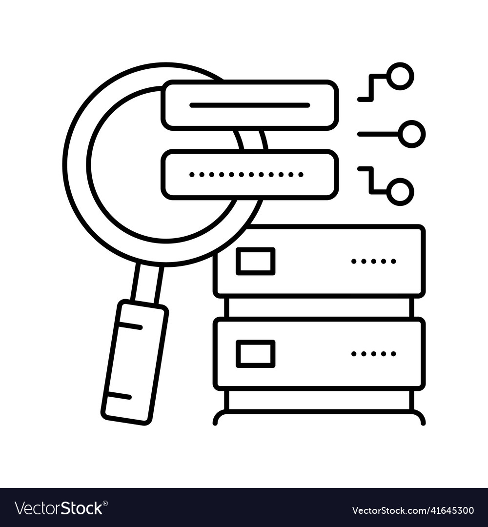 Password attacks line icon