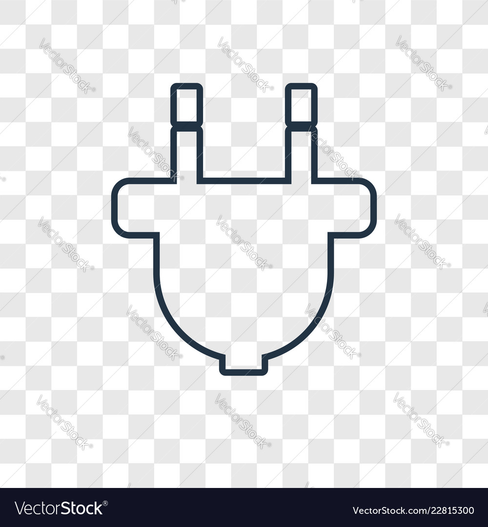 Plugin concept linear icon isolated vector image Plugin concept linear icon isolated