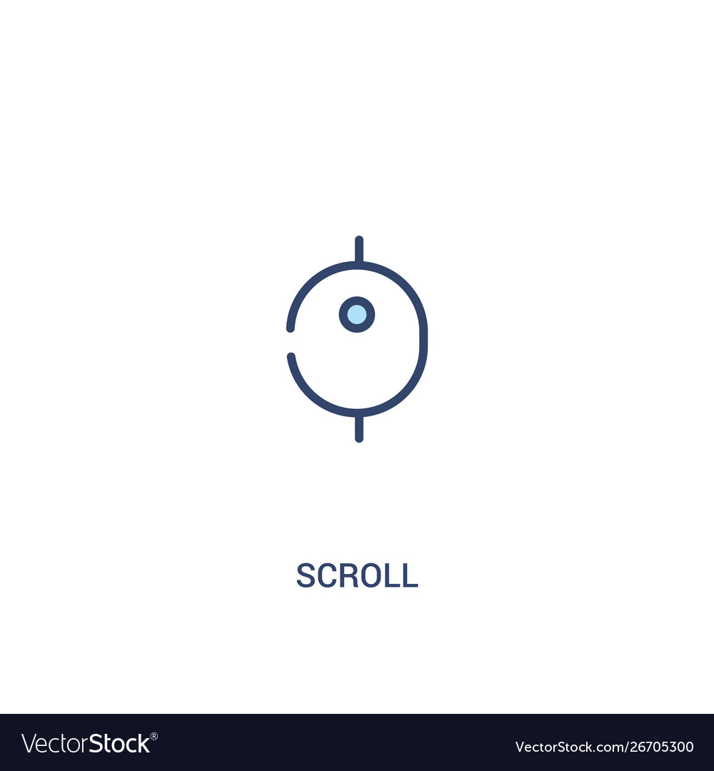 Scroll concept 2 colored icon simple line element