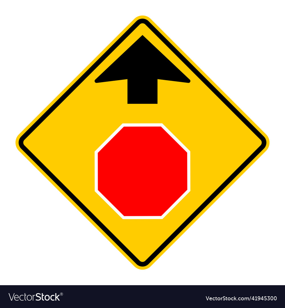 Stop ahead Royalty Free Vector Image - VectorStock