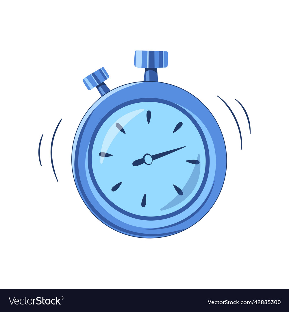 Stopwatch in cartoon style Royalty Free Vector Image