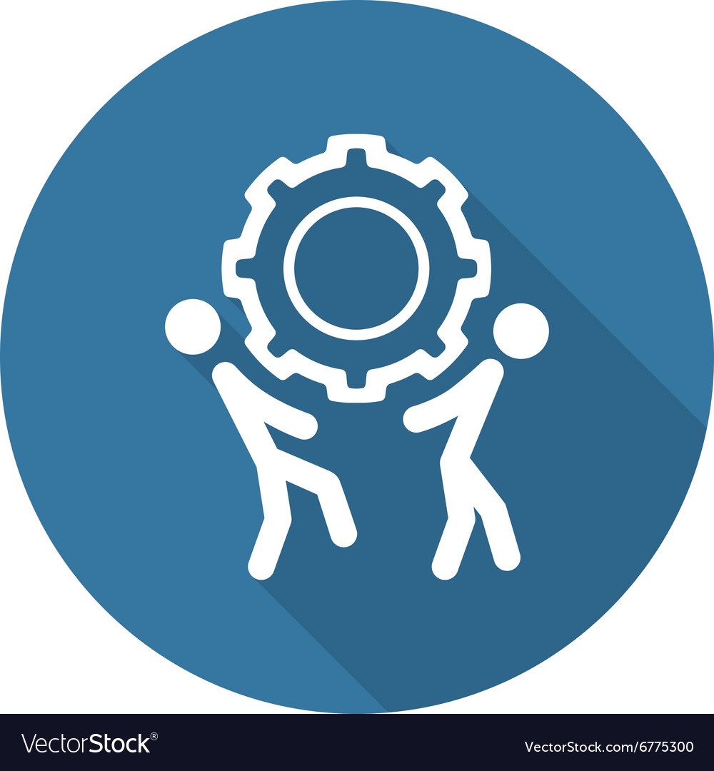 Technical support icon flat design Royalty Free Vector Image