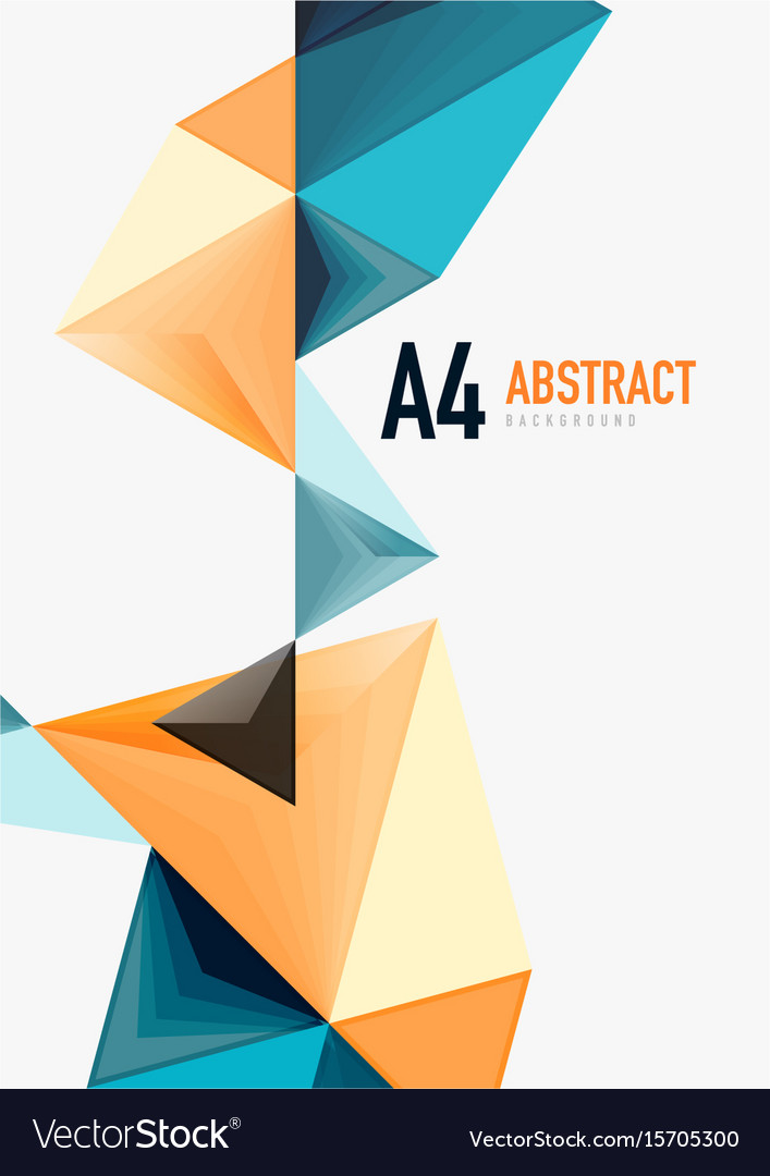 Triangular low poly a4 size geometric
