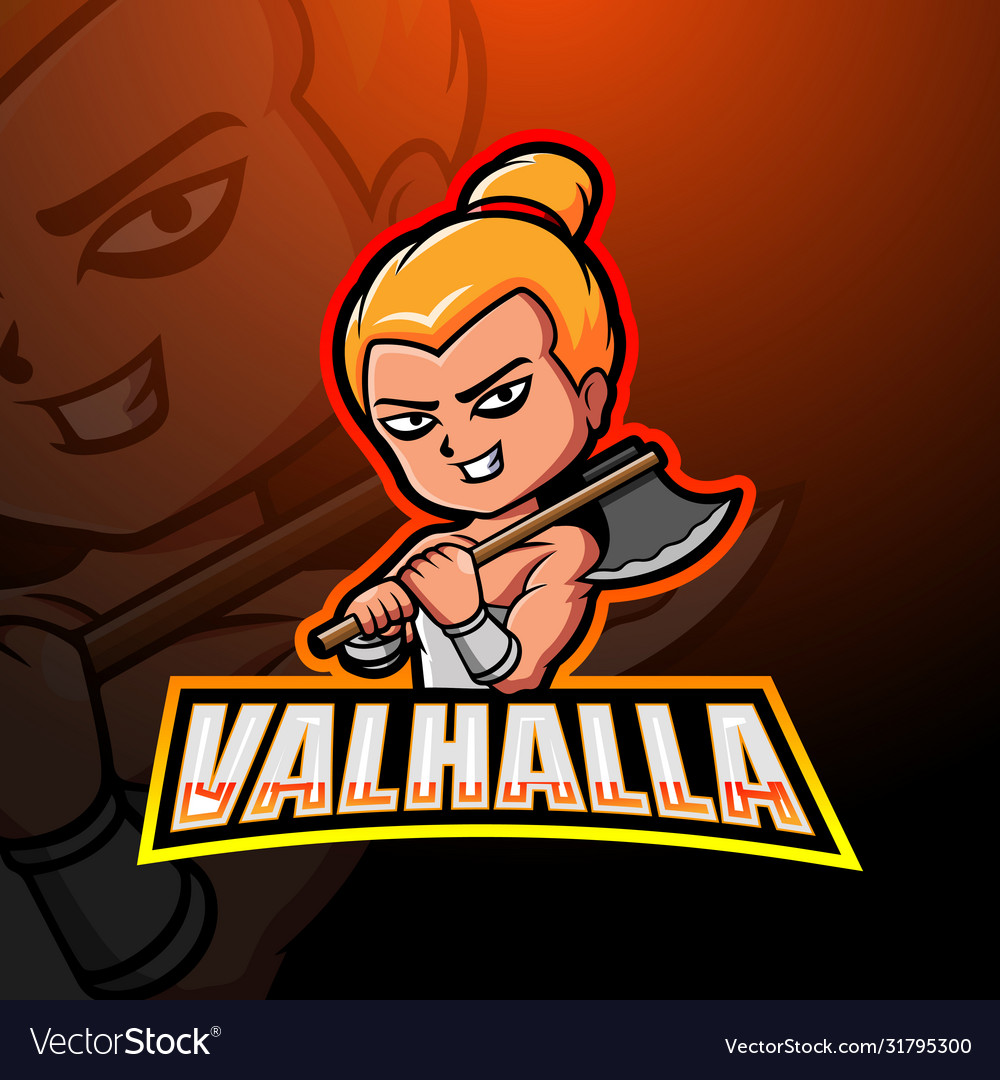 Valhalla mascot esport logo design