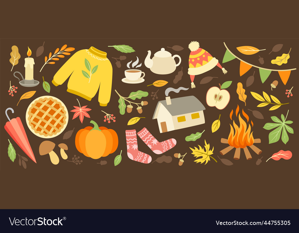 Autumn Fall Stickers - Cozy Objects