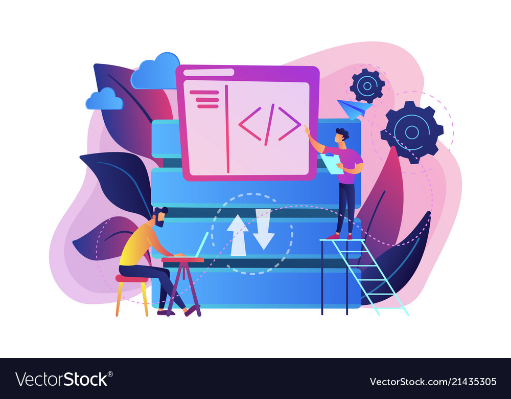 Big data developer concept vector image Big data developer concept