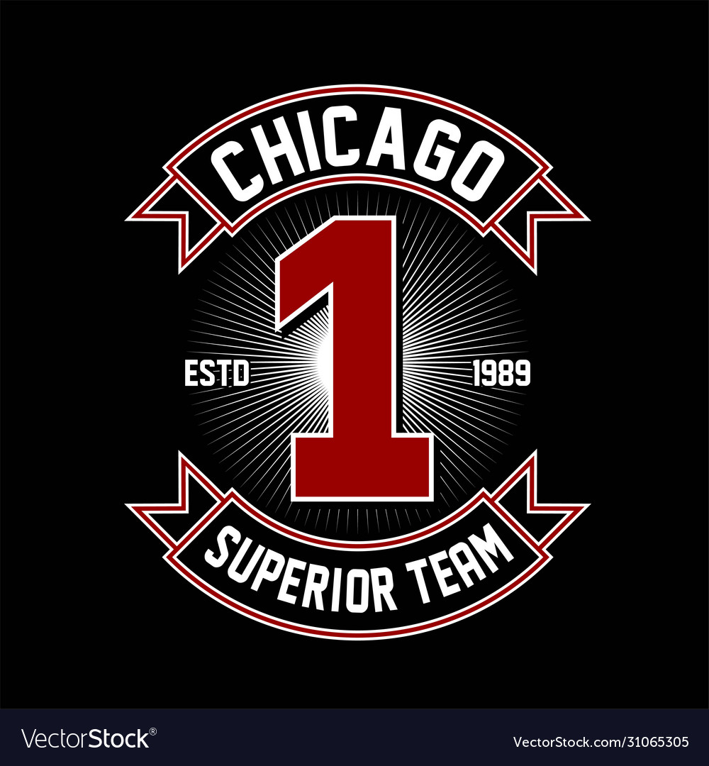 Chicago superior team number one vintage Vector Image