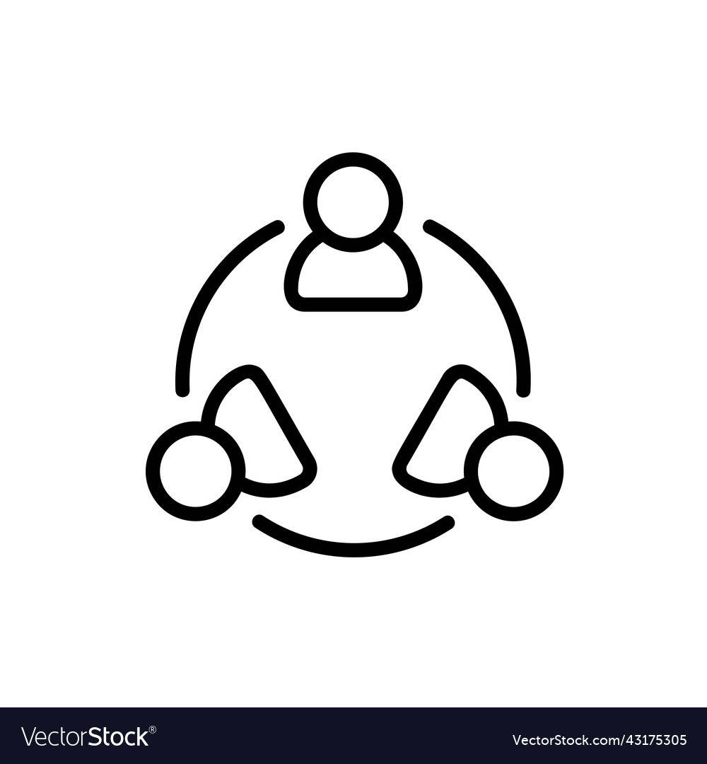 Community group people icon in flat Royalty Free Vector