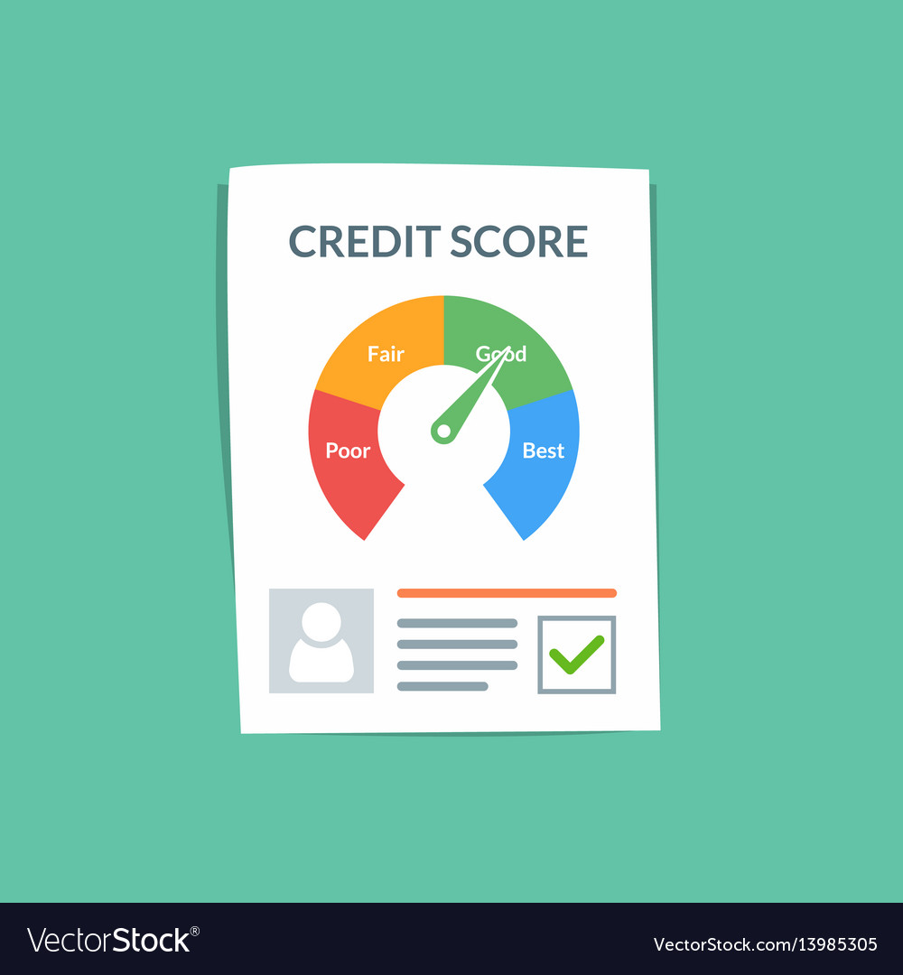 Credit score document concept personal