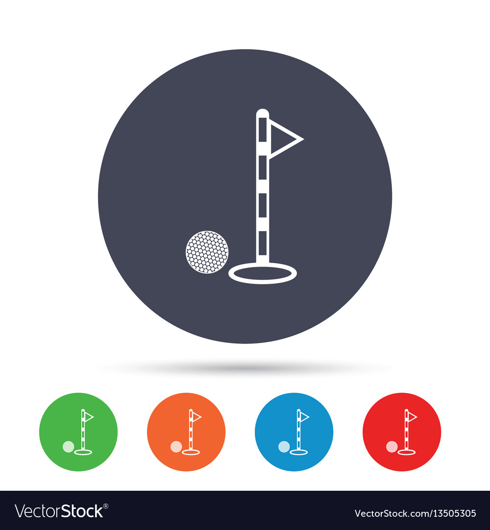 Golfball und Loch Zeichen Symbol Sport Symbol vector image Golfball und Loch Zeichen Symbol Sport Symbol