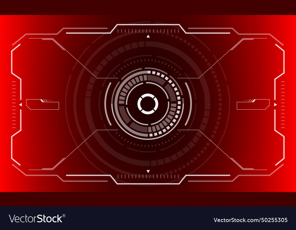 Hud sci-fi interface screen view white circular