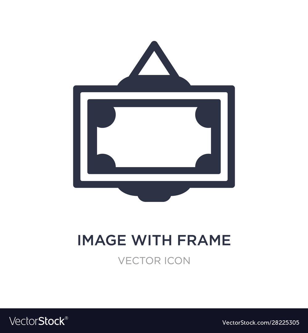 Image with frame icon on white background simple vector image Image with frame icon on white background simple