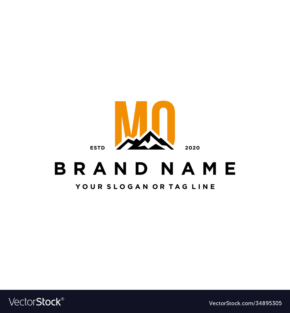 Letter mo mountain logo design