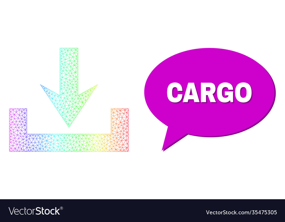 Rainbow network gradient downloads icon and cargo