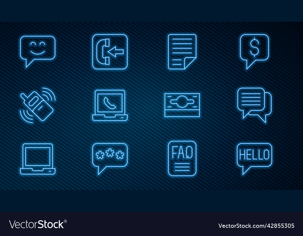 Set line hello in different languages speech vector image Set line hello in different languages speech