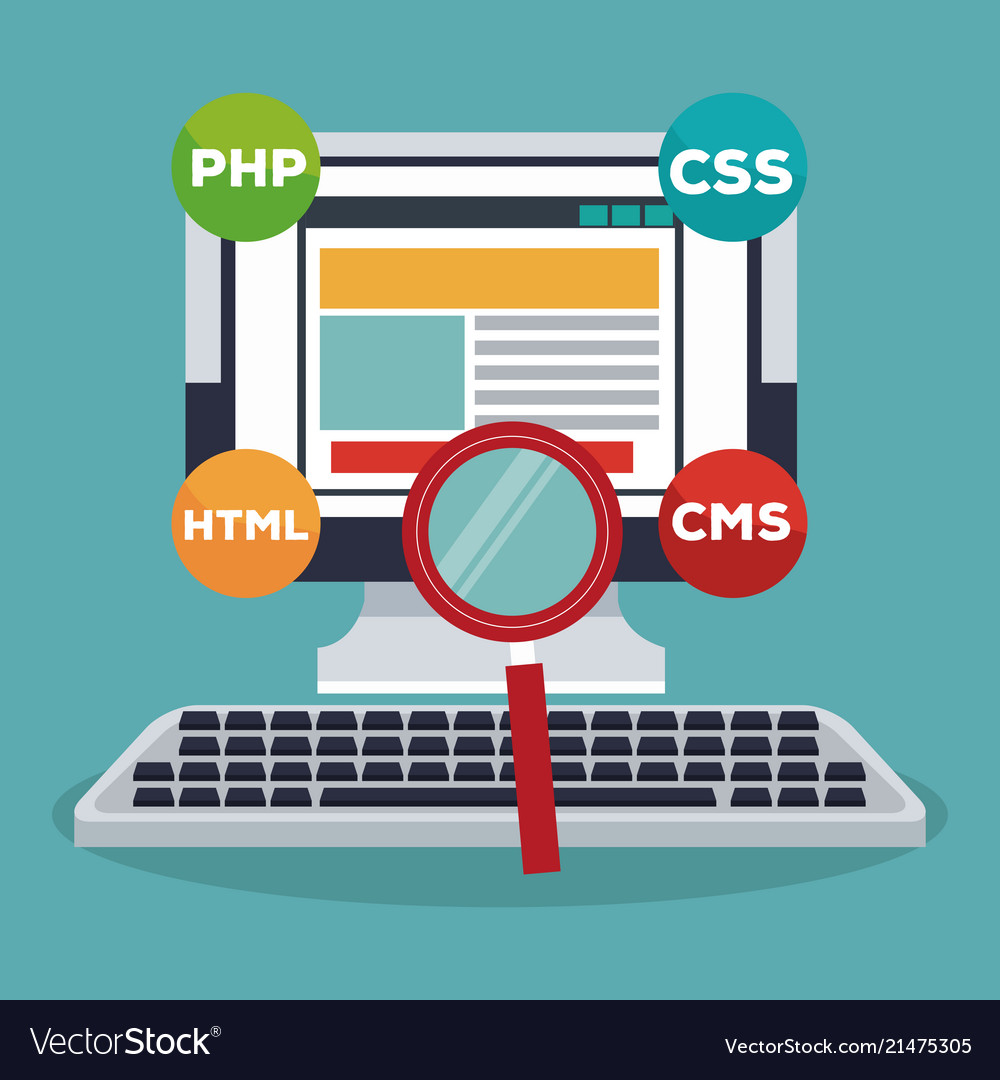 Software and programming vector image Software and programming