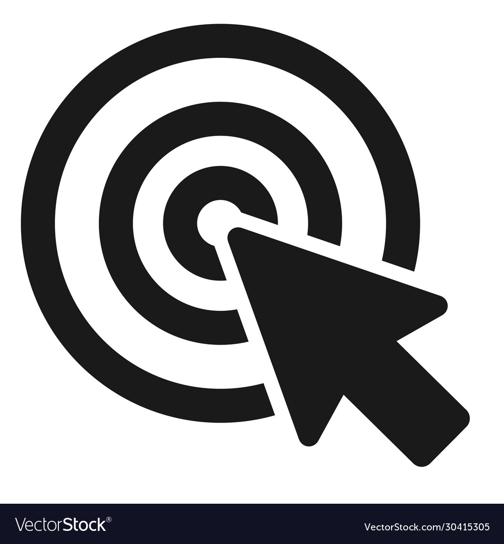 Target icon with arrow symbol for website etc web vector image Target icon with arrow symbol for website etc web
