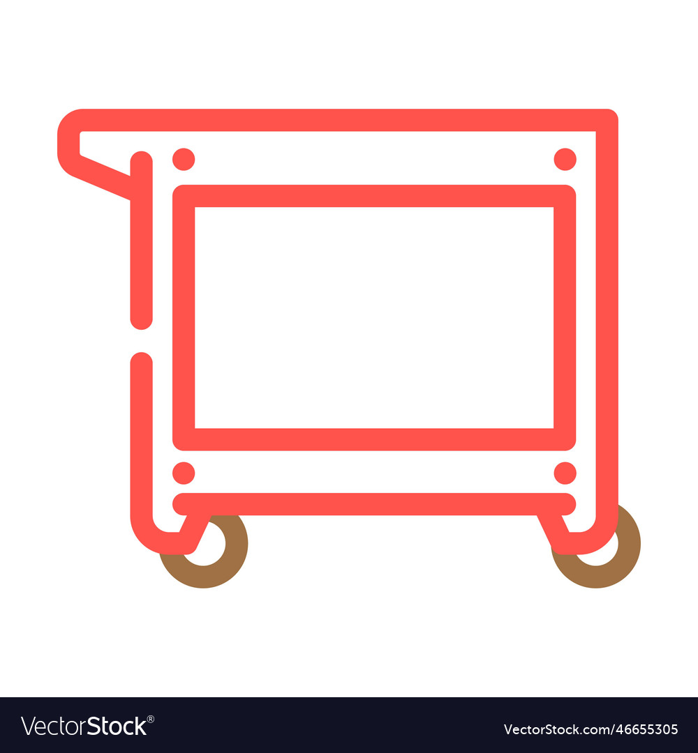 Utility cart garage tool color icon