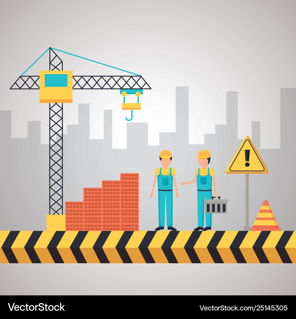 Worker construction equipment Royalty Free Vector Image