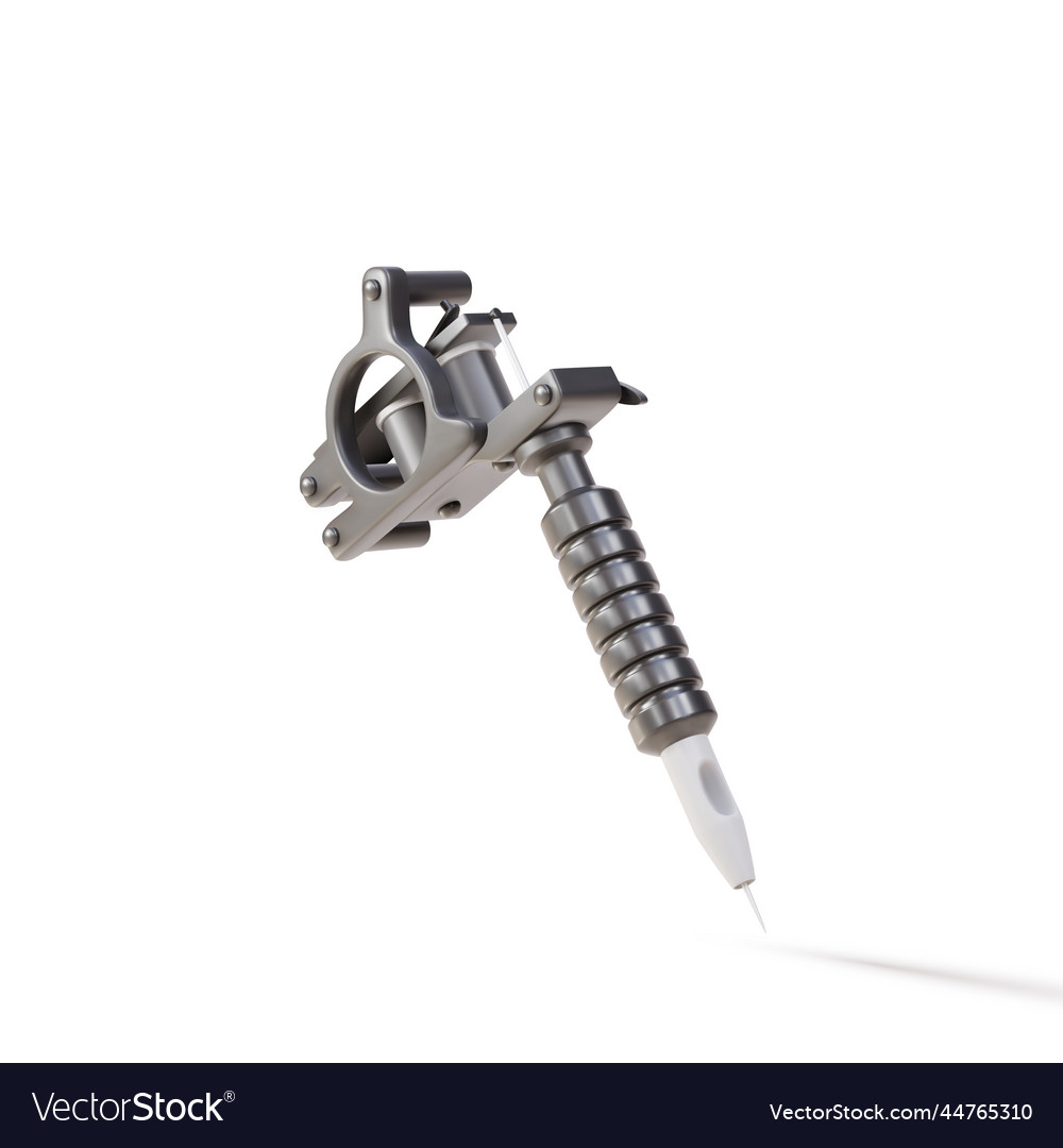 3d realistic tattoo machine with black elements Vector Image 3d realistic tattoo machine with black elements Vector Image