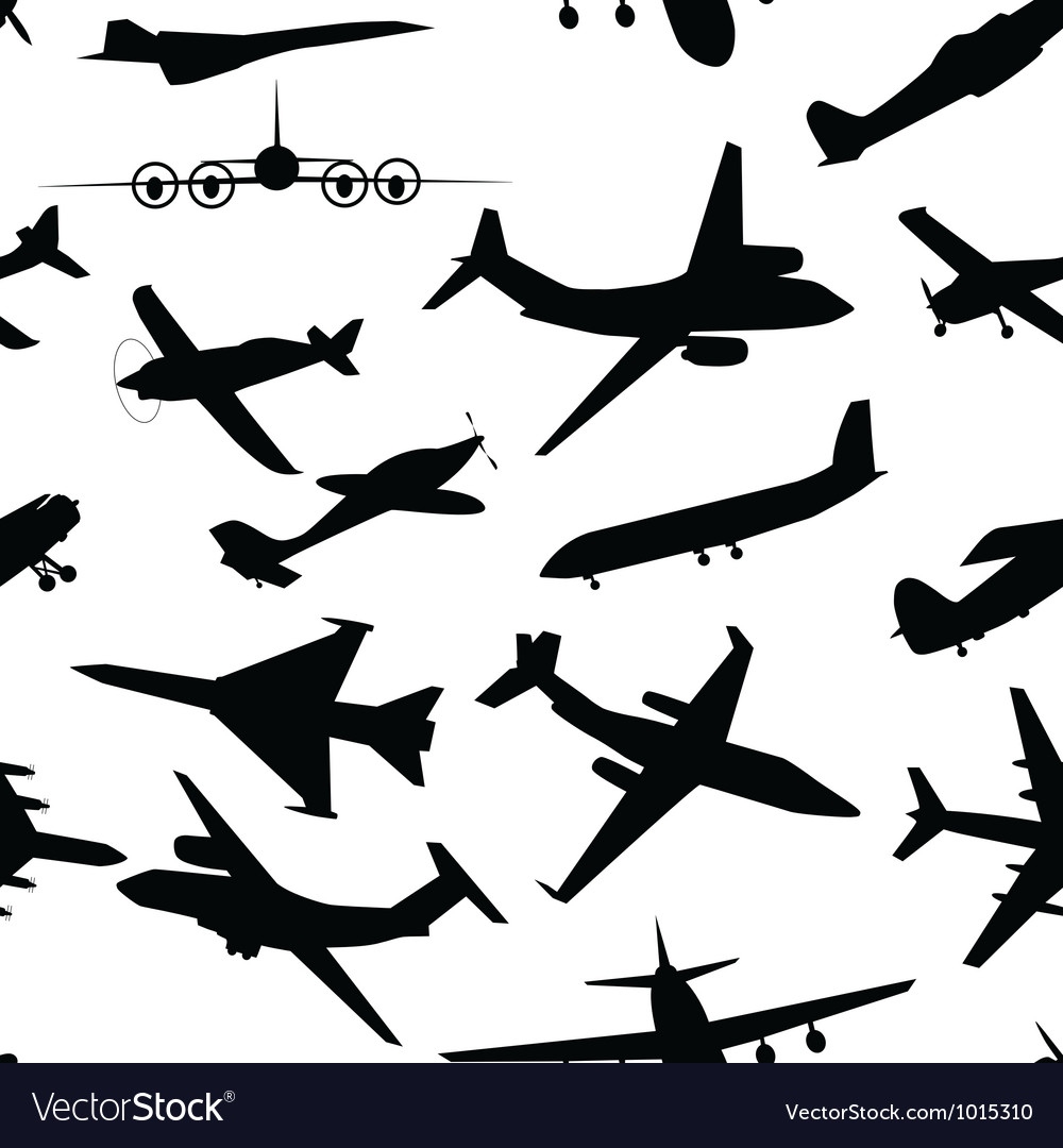 Airplane Seamless Travel Pattern