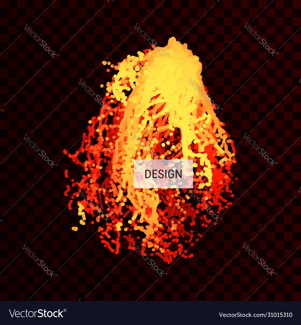 Array with dynamic particles sound wave 3d vector image Array with dynamic particles sound wave 3d