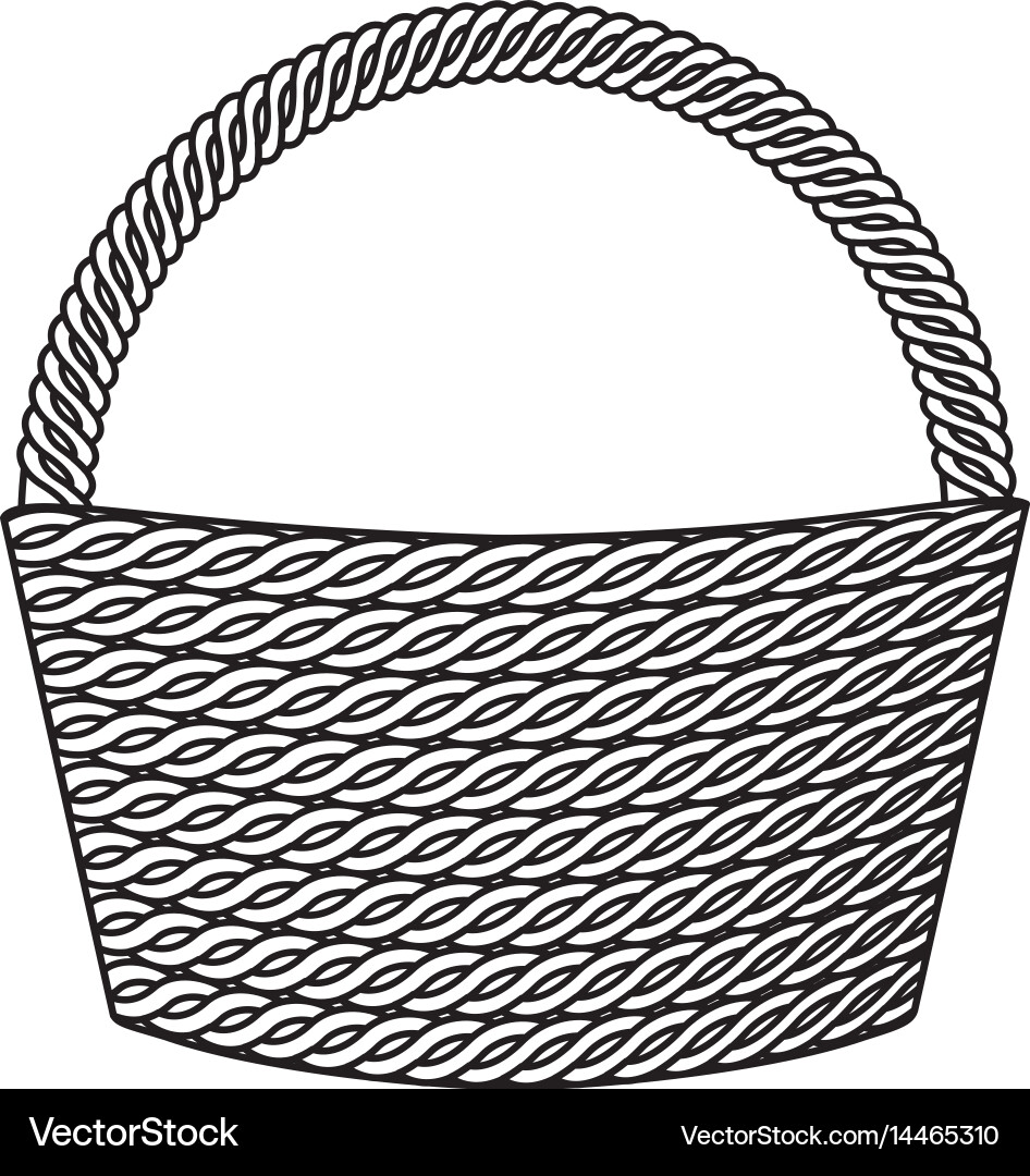 Basket empty isolated icon Royalty Free Vector Image
