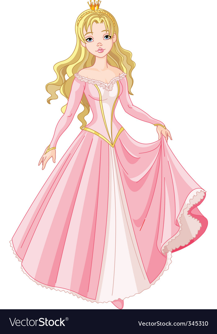 Beautiful Princess Royalty Free Vector Image Vectorstock 