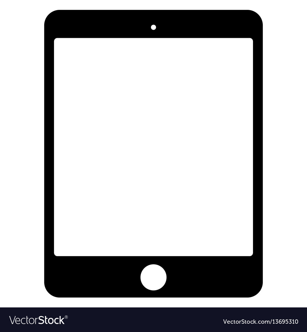 Black Tablet Icon On White Background Royalty Free Vector