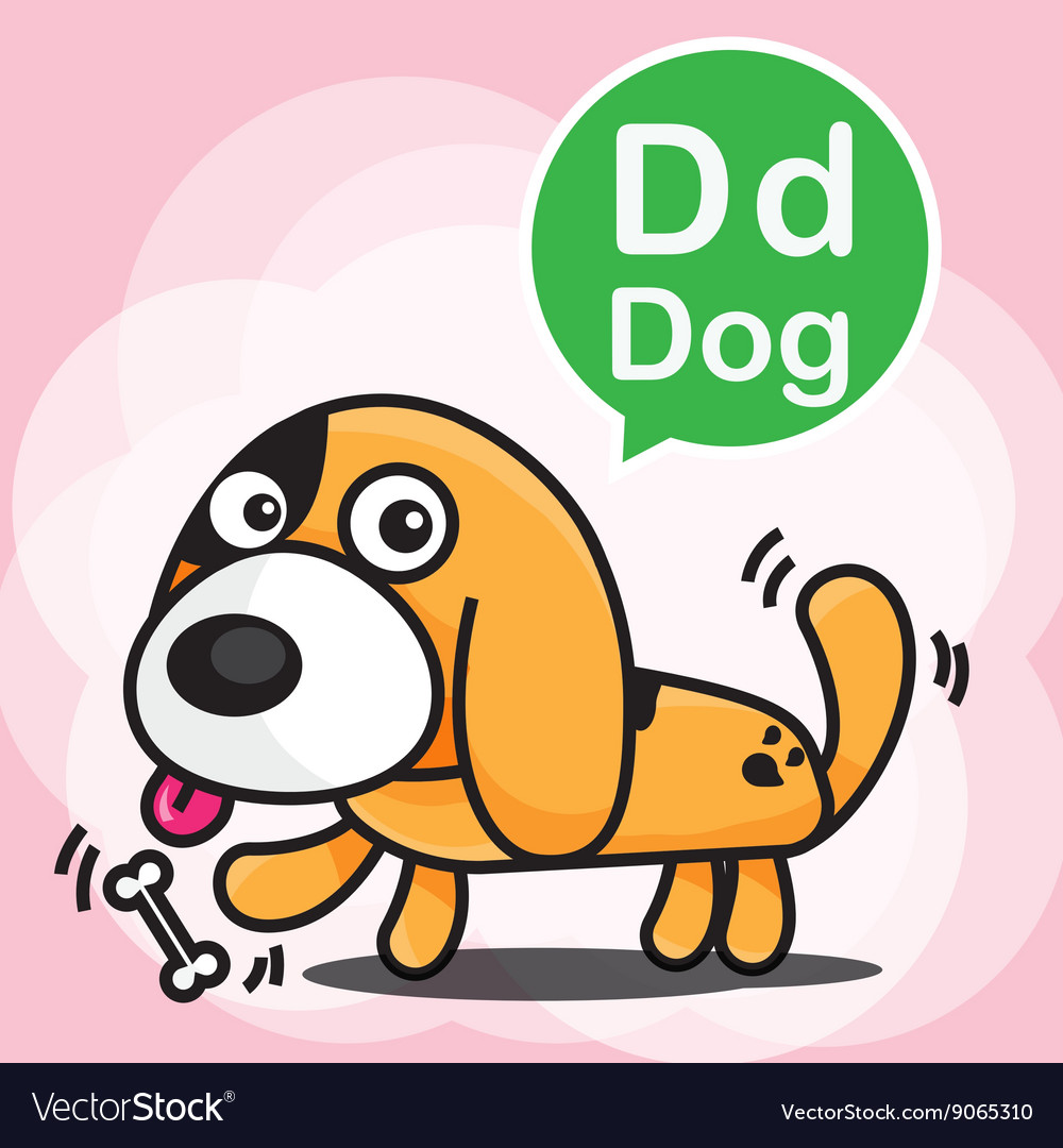 dog letter d vector images 79 dog cartoon for children
