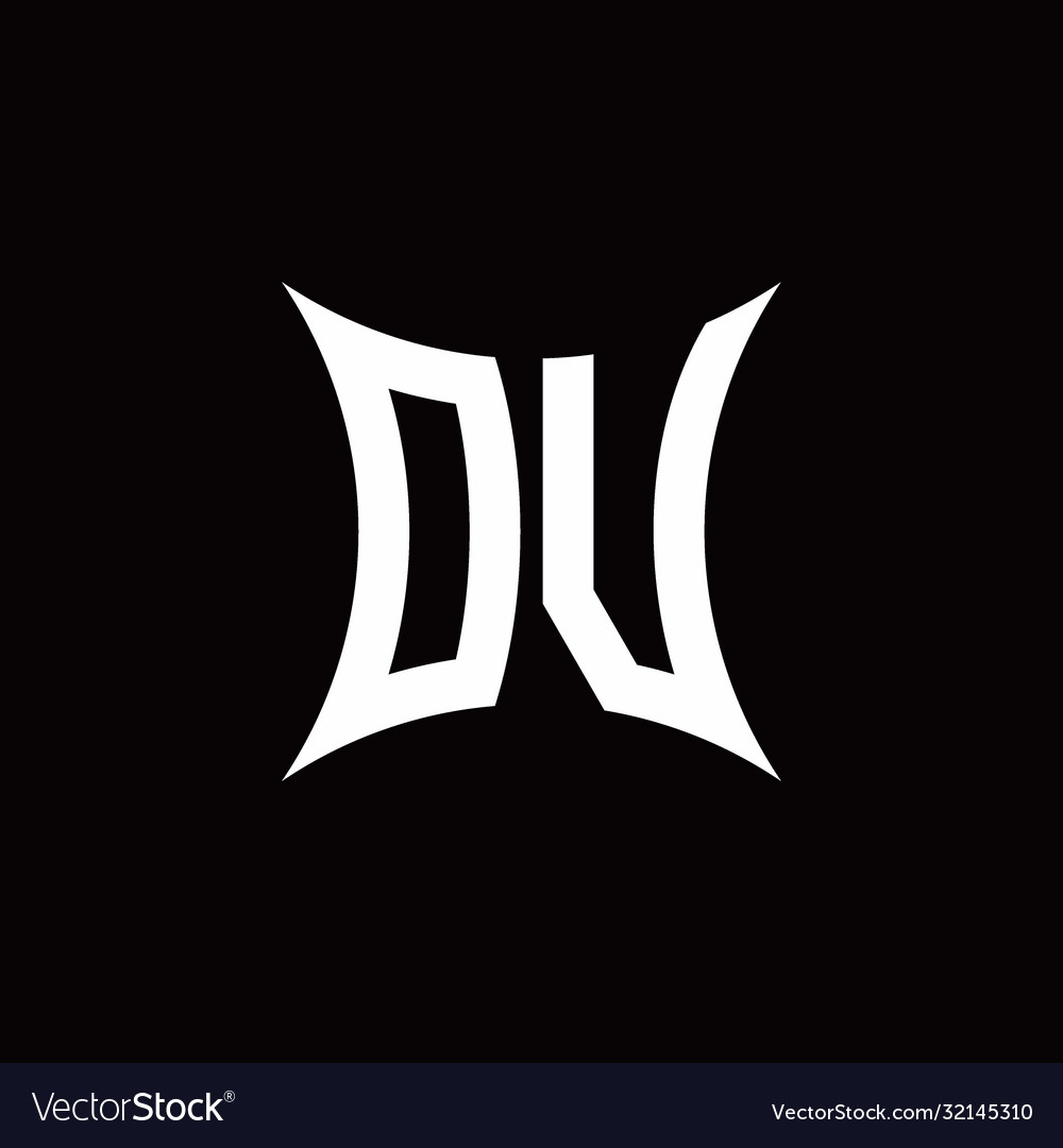 Dv monogram logo with sharped shape design
