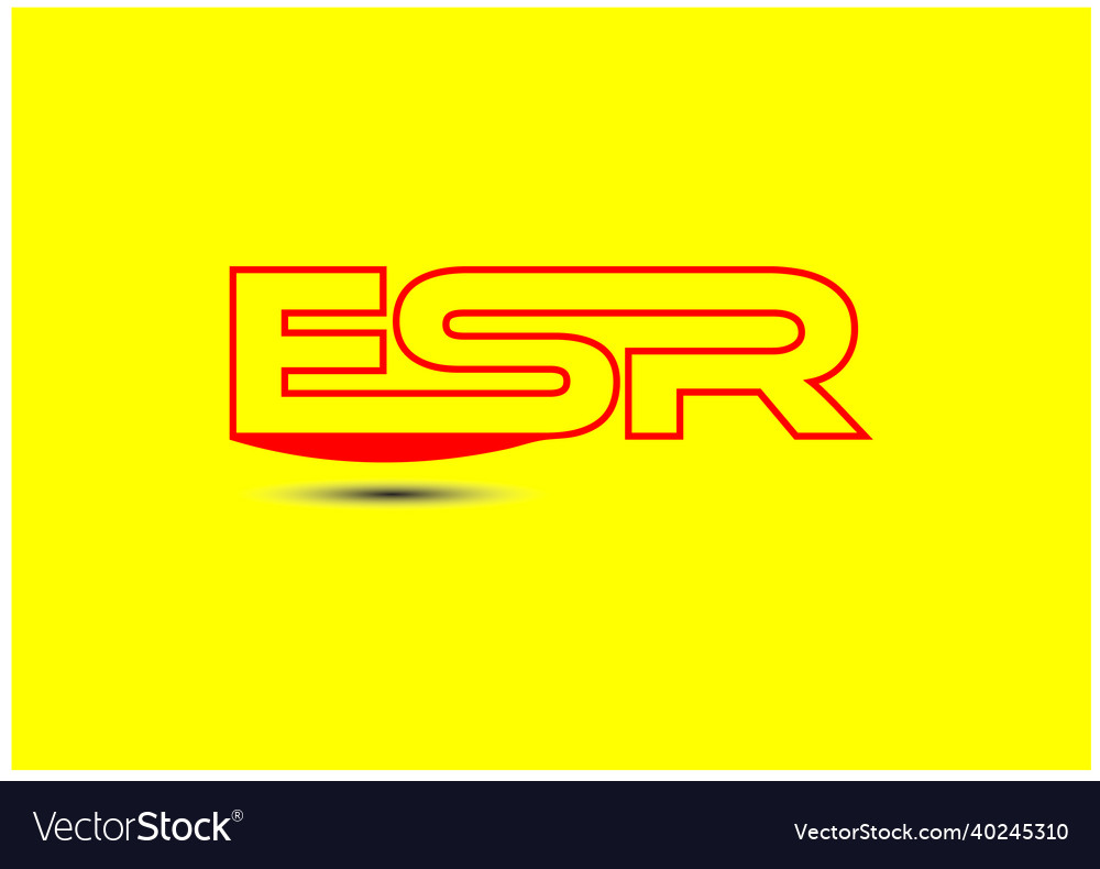 Esr letter logo and icon design template Vector Image Esr letter logo and icon design template Vector Image