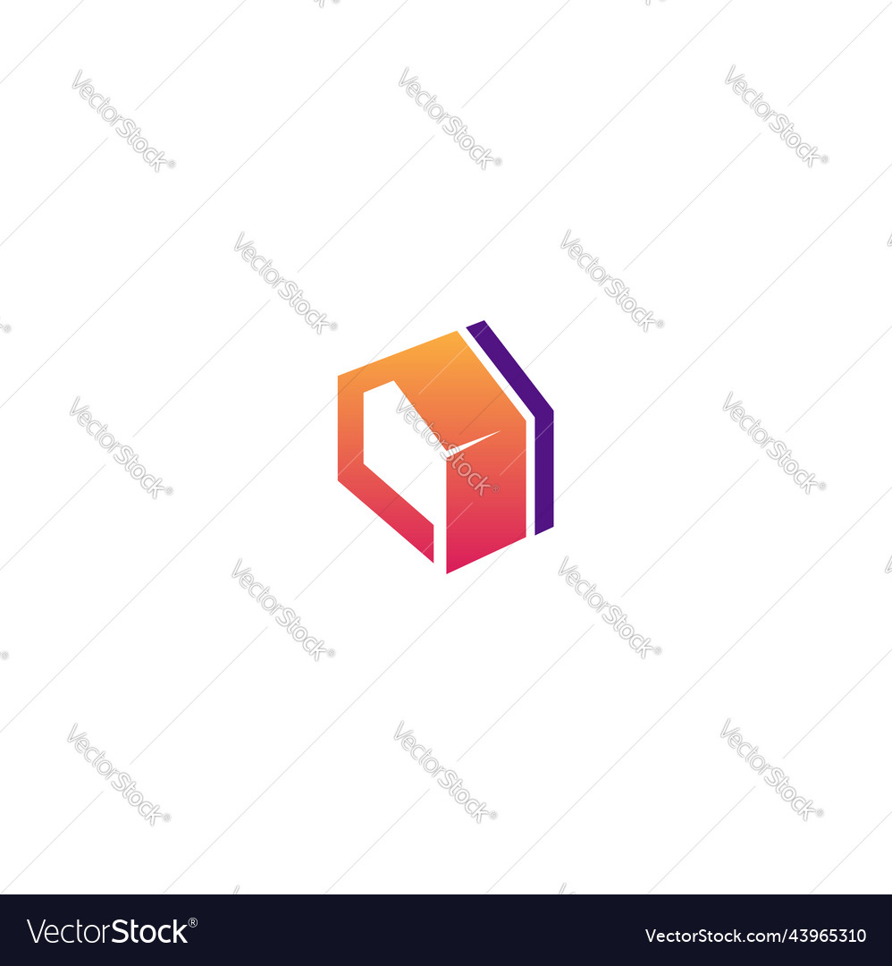 House building realty design logo Royalty Free Vector Image