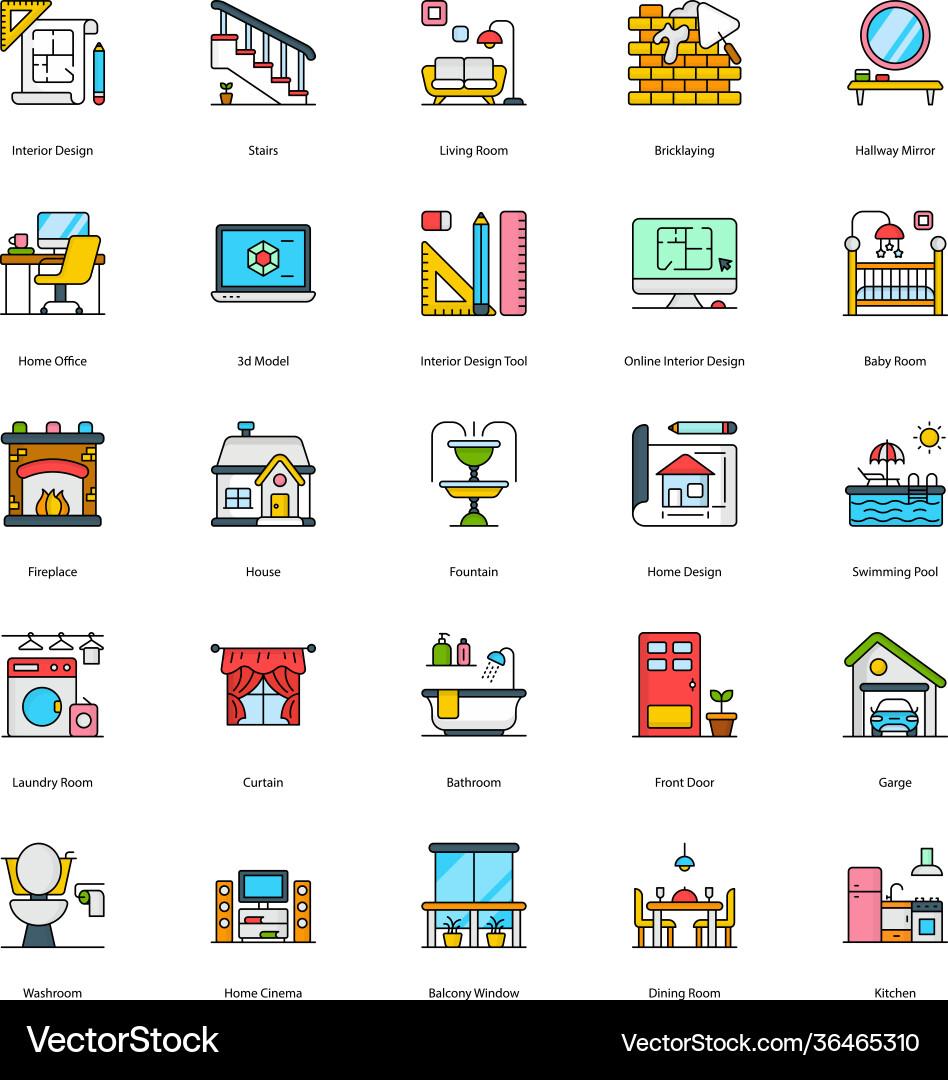 Interior design Royalty Free Vector Image - VectorStock