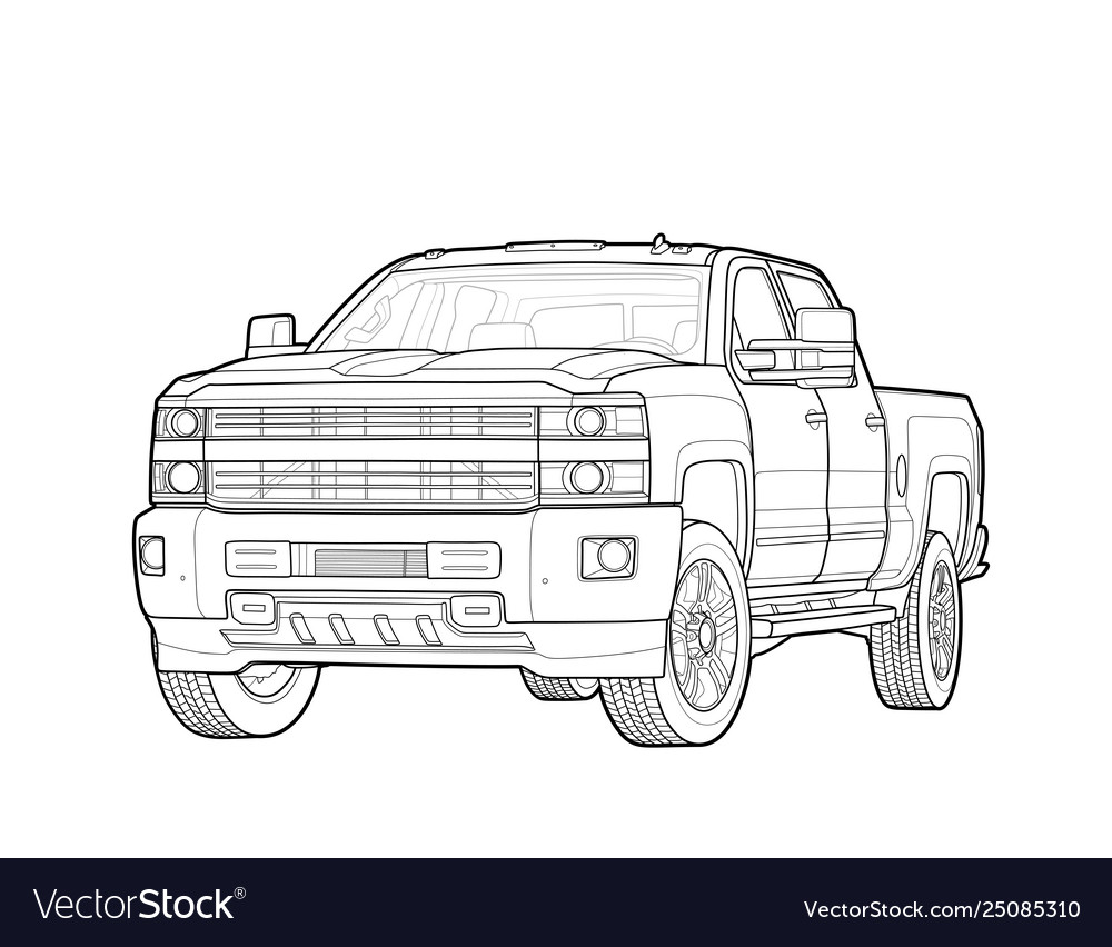 Pick Up Truck Drawing