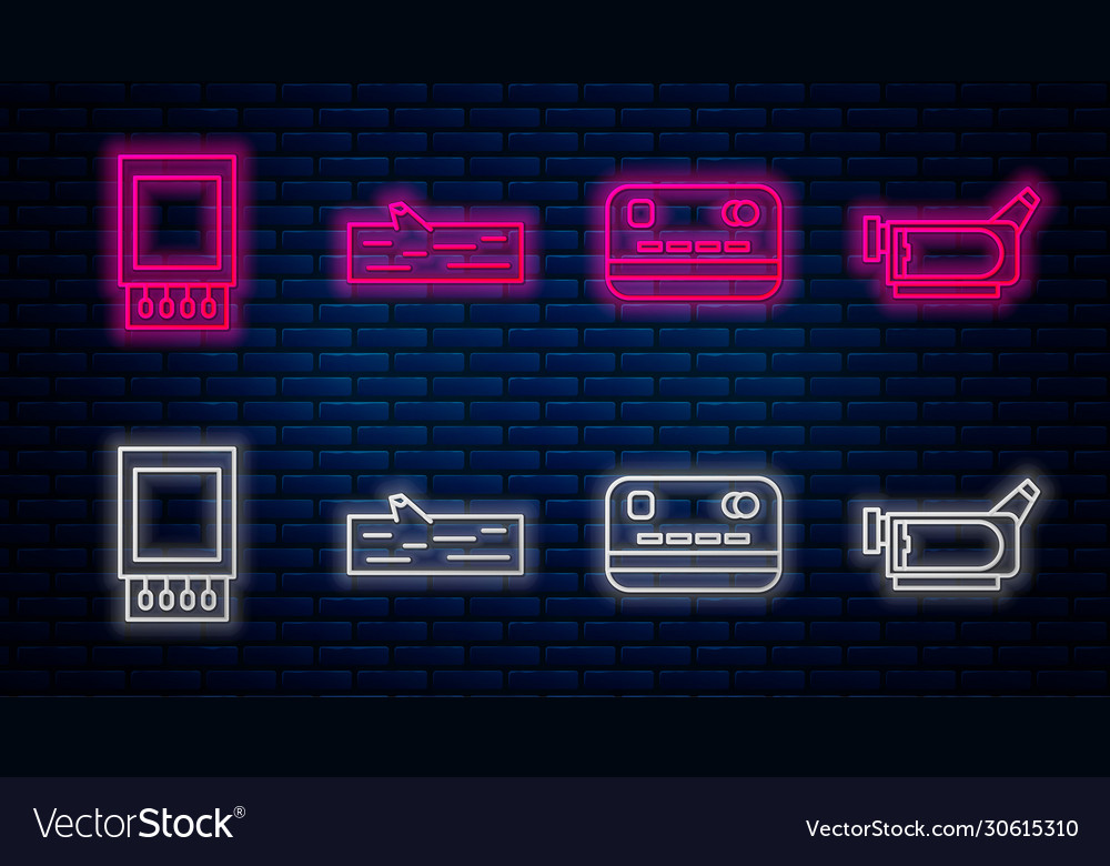 Set Line Wooden Log Credit Card Open Matchbox Vector Image