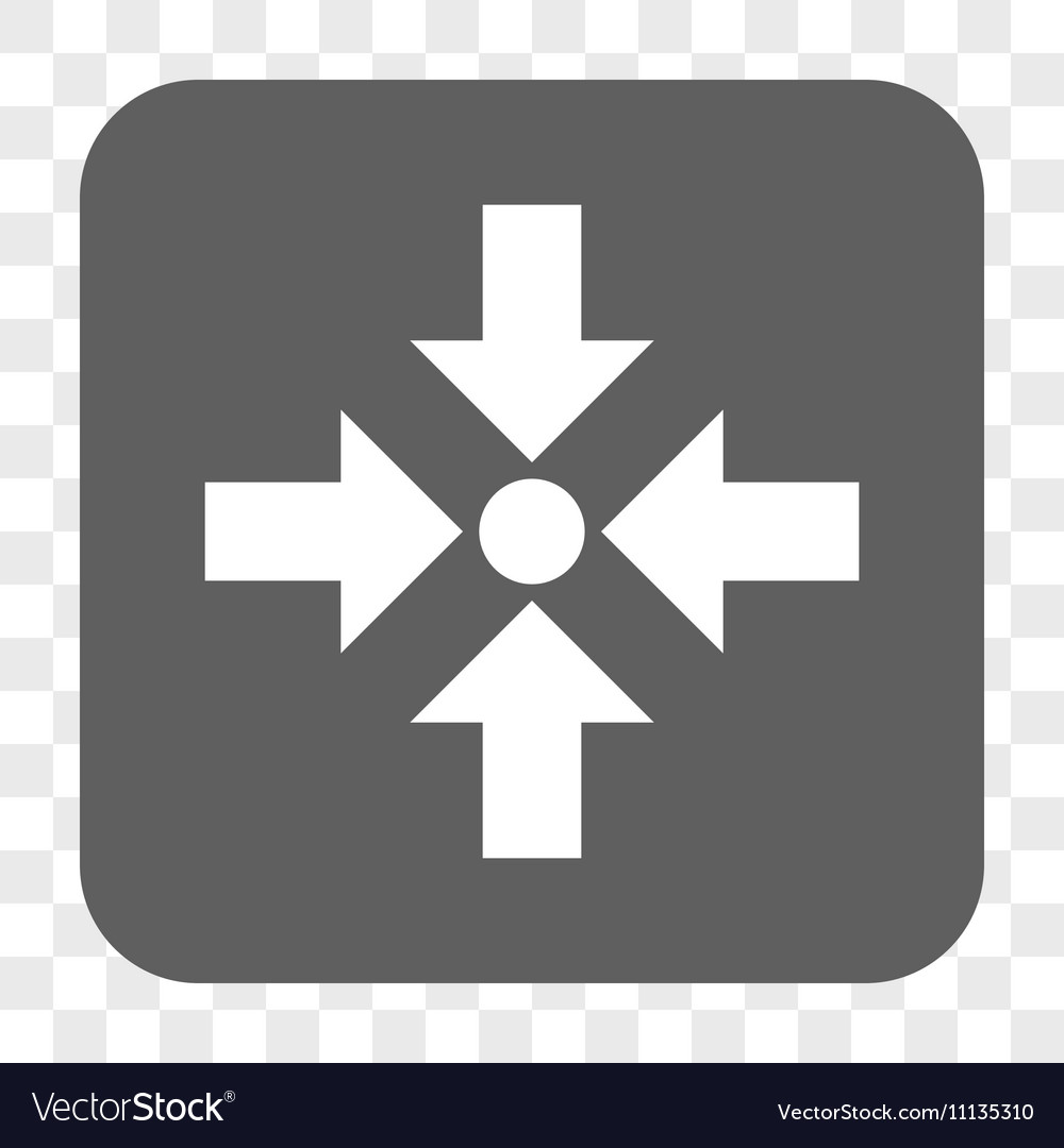 Shrink arrows rounded square button