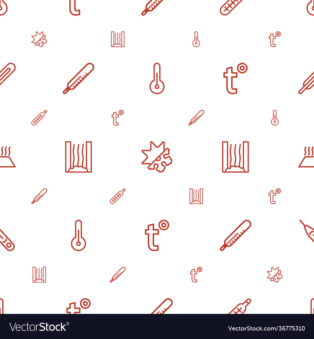 Temperature icons pattern seamless white