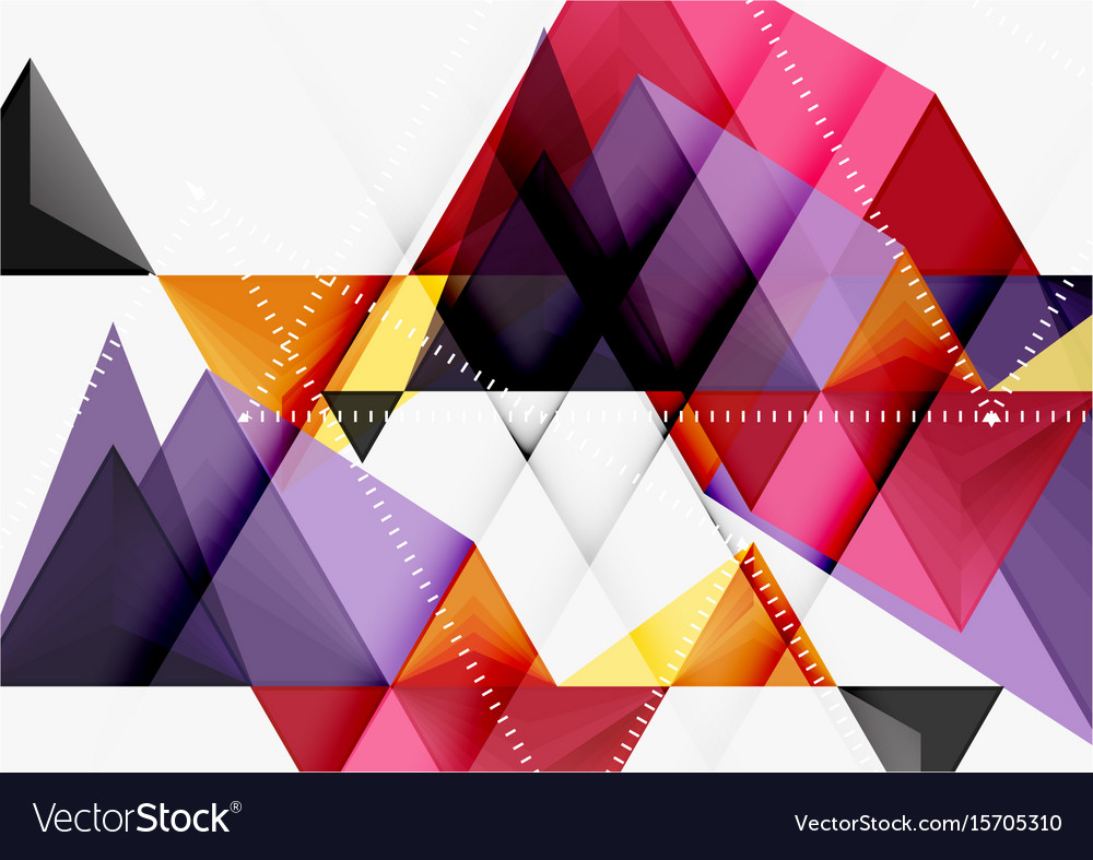 Triangular low poly a4 size geometric Royalty Free Vector