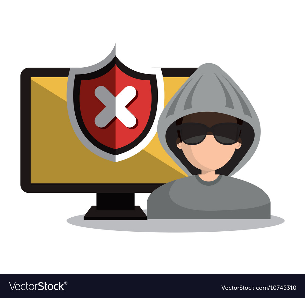 Virus system hacked character design