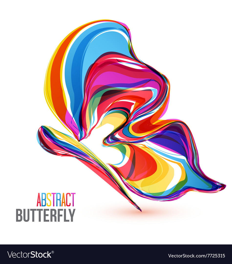 Abstract colorful butterflies