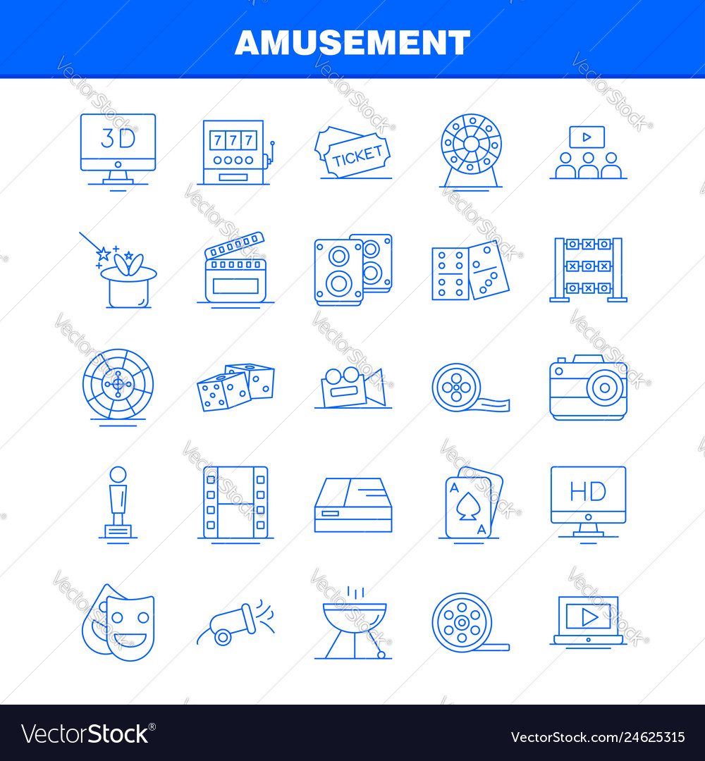 Amusement line icon for web print and mobile uxui