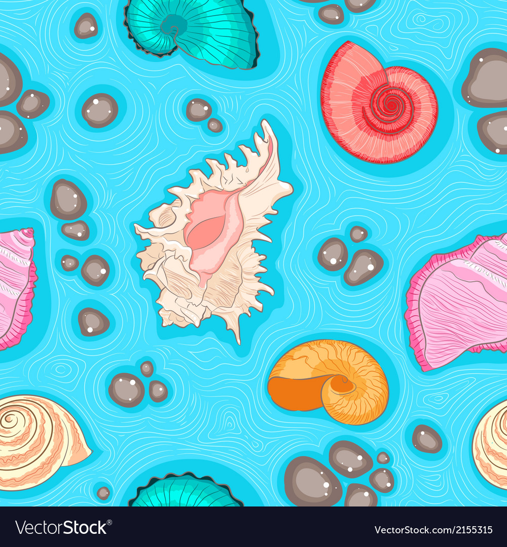 Blue Seashell Pattern