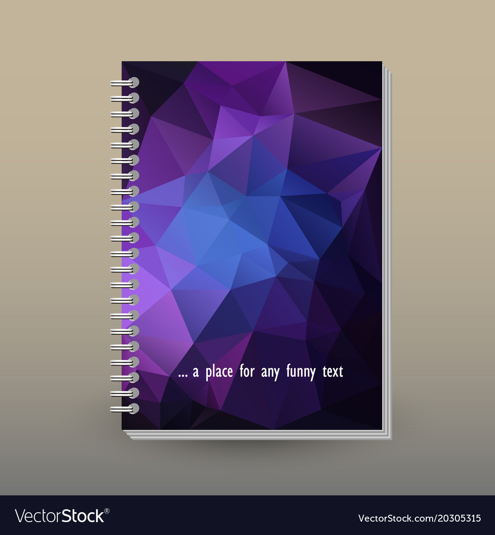 Cover of diary purple triangular pattern