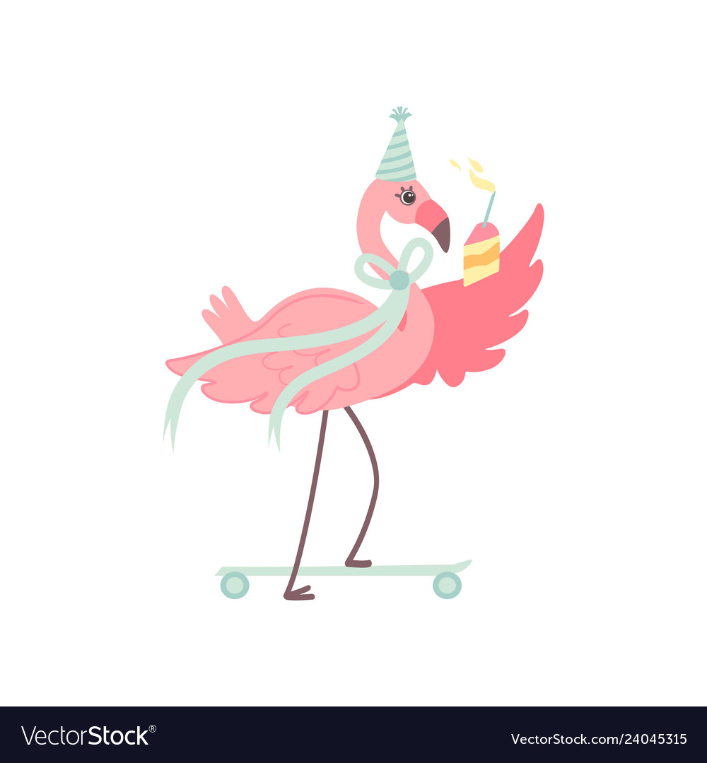 flamingo birthday hat