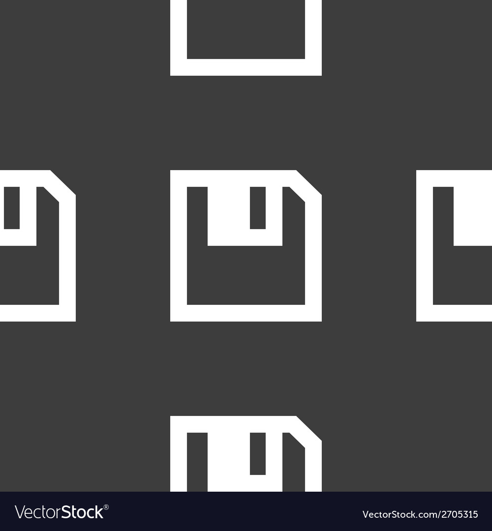 Floppy disk web icon flat design seamless pattern