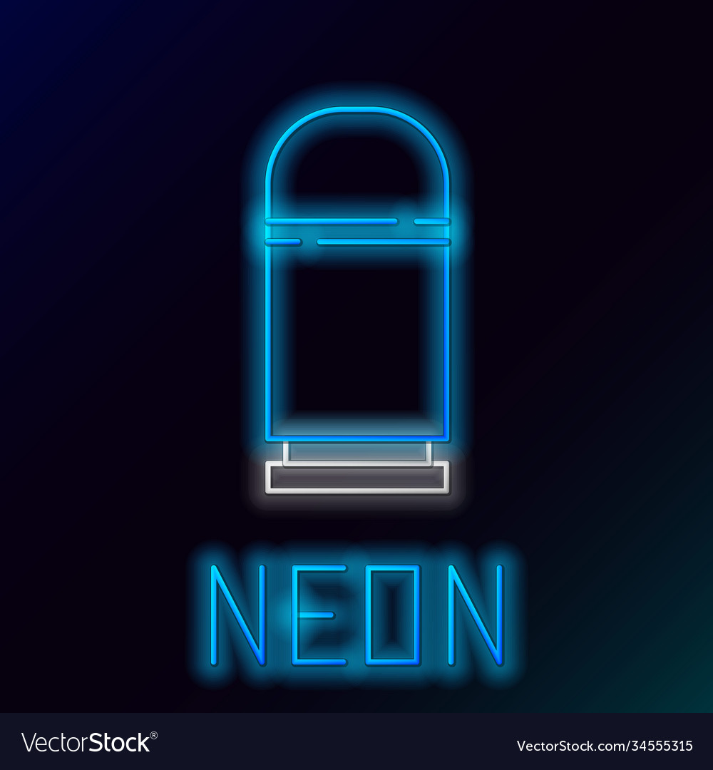 Glowing neon line cartridges icon isolated