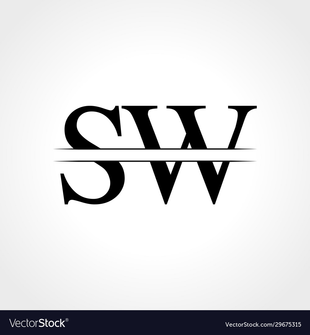 Initial Letter Sw Logo Design Template Royalty Free Vector 4701