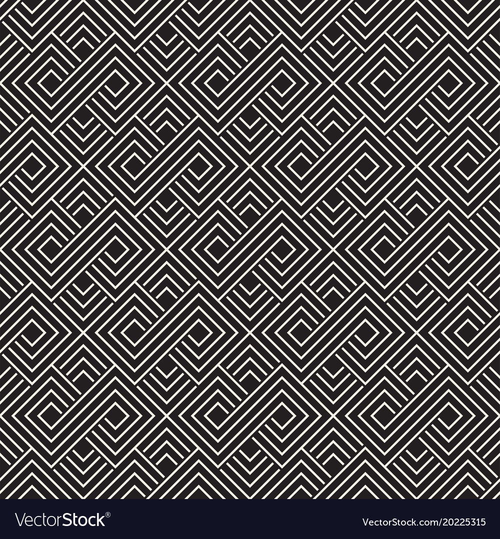 Monochrome Lattice Geometric Pattern