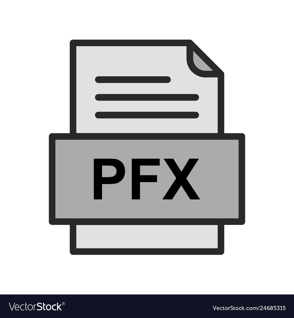 Pfx file document icon